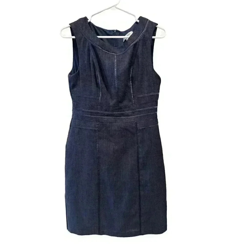 - Dress Barn Women's Navy Sheath Dress, Size 6, Pre-Owned